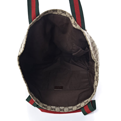 Gucci GG Monogram Medium Web Handle Vertical Tote Dark Brown 5 of 9