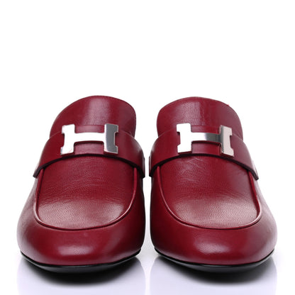 Hermes Goatskin Paradis Mules 37.5 Carmin 2 of 11