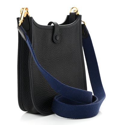 Hermes Taurillon Clemence Evelyne TPM Caban Bleu Saphir 3 of 10