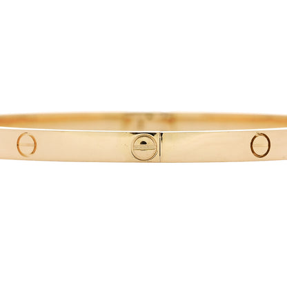 Cartier 18K Yellow Gold Small LOVE Bracelet 17 5 of 9
