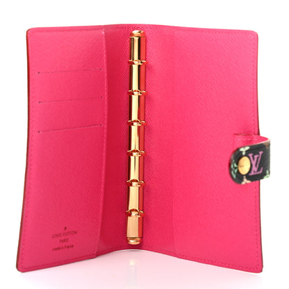 Louis Vuitton Monogram Multicolor Small Ring Agenda Cover Black Grenade 6 of 8