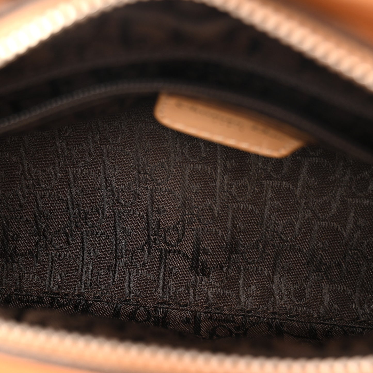 Calfskin Cannage Stitched Small East West Lady Dior Camel