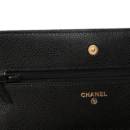 Chanel Caviar Quilted Wallet on Chain WOC Black 15 of 16