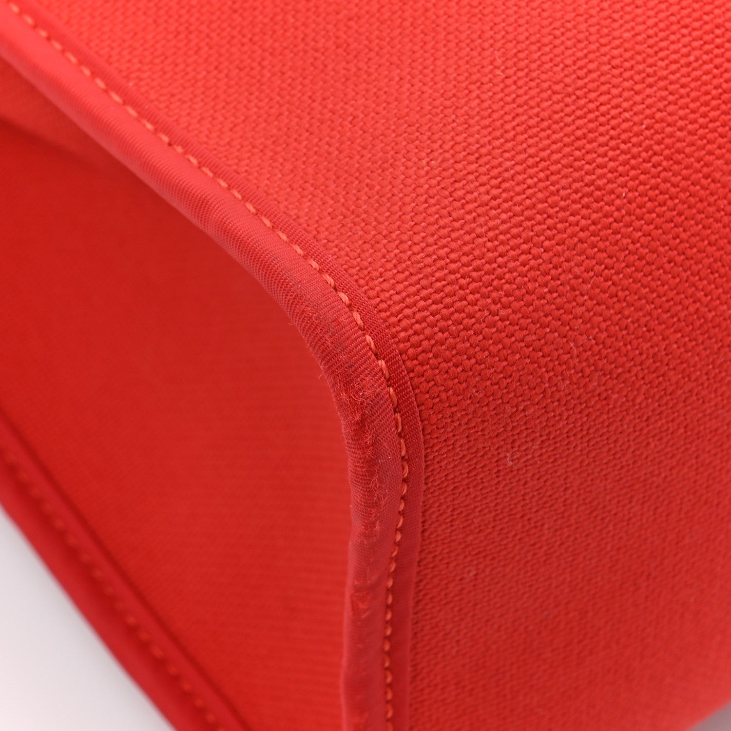Hermes Vache Hunter Toile Herbag Zip 31 PM Rouge Tomate Natural 12 of 16
