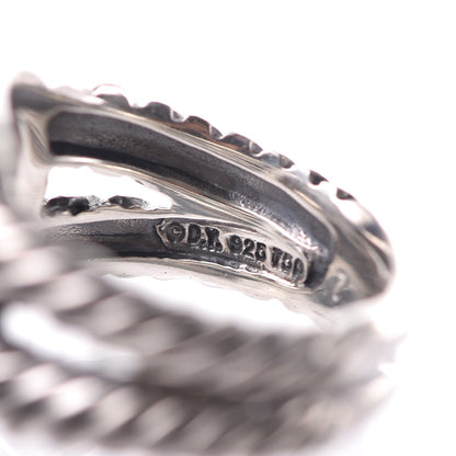 David Yurman Sterling Silver 18K Yellow Gold Diamond Smoky Quartz 11mm Albion Ring 54 7 5 of 5