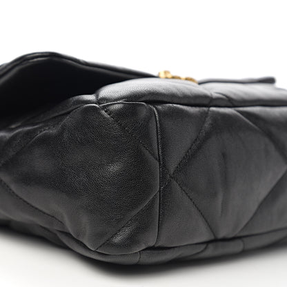 Chanel Lambskin Quilted Large 19 Flap Black 7 of 9