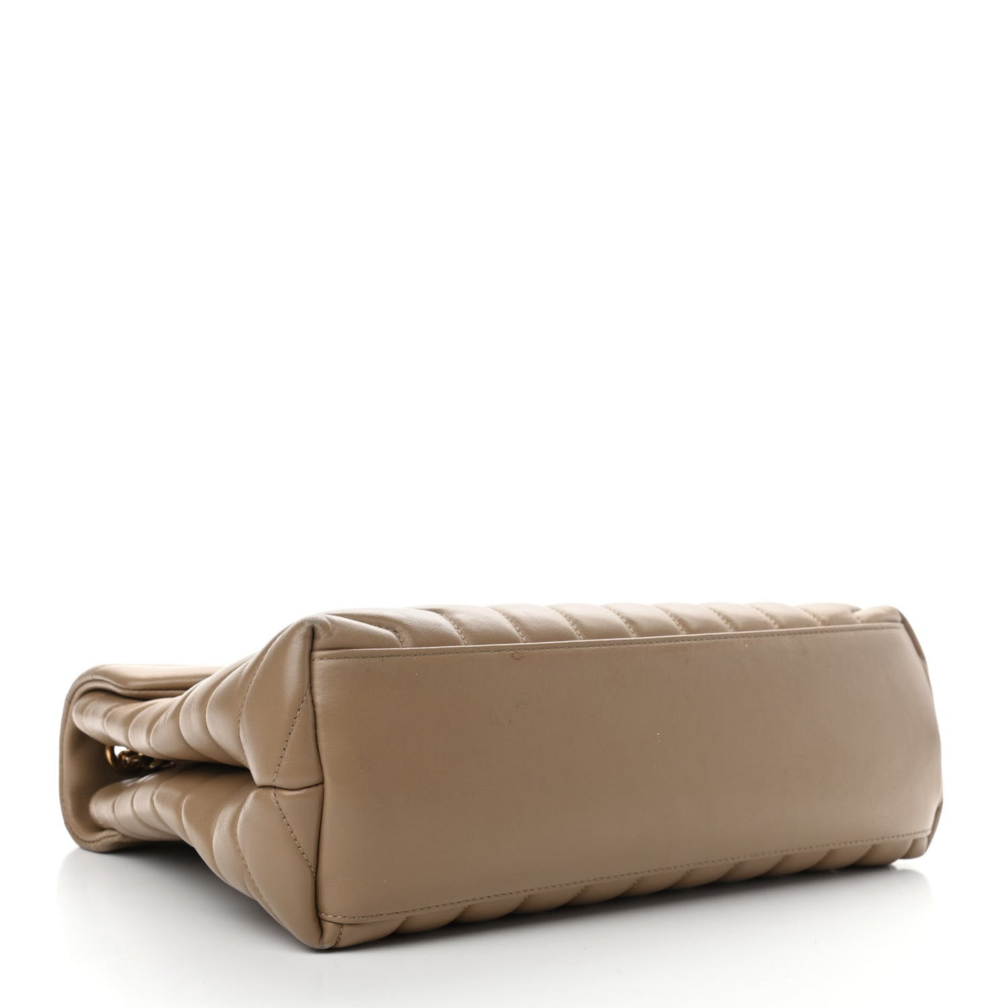 Calfskin Y Quilted Monogram Medium Loulou Chain Satchel Dark Latte