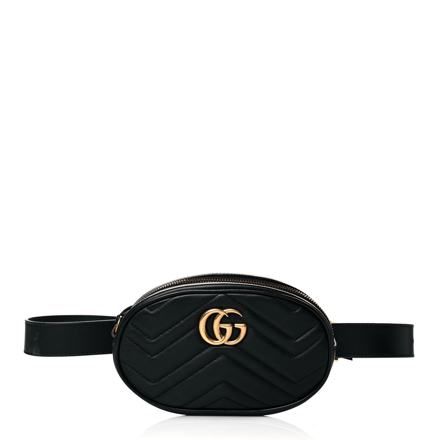 Calfskin Matelasse GG Marmont Belt Bag 85 34 Black