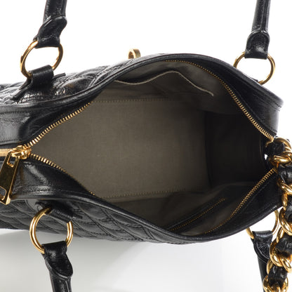 Marc Jacobs Lacquered Goatskin Quilted Class Satchel Black 5 of 7
