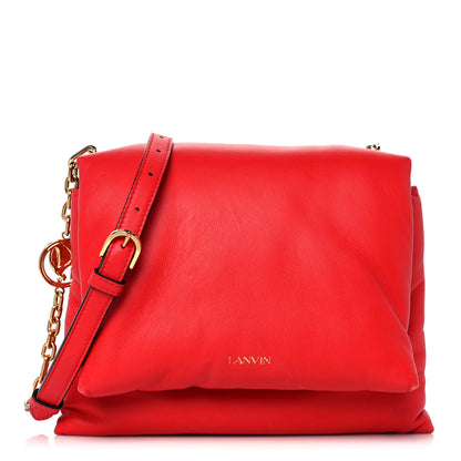 Lanvin Lambskin Sugar Flap Shoulder Bag Red 1 of 16