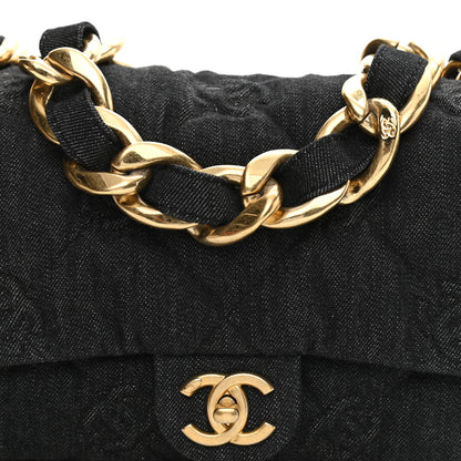 Chanel Denim Quilted Medium Funky Town Flap Black 8 of 8