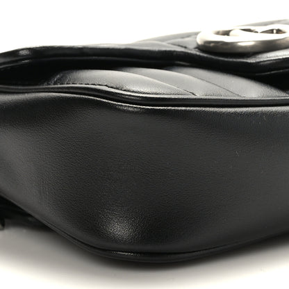 Gucci Calfskin Matelasse Aria Super Mini GG Marmont Shoulder Bag Black 8 of 9