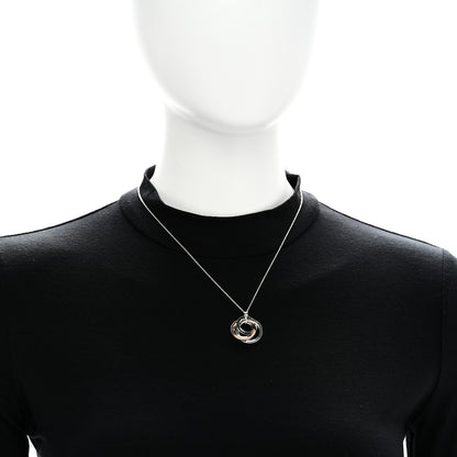 Tiffany Sterling Silver Rubedo Small Interlocking Circles Pendant Necklace 2 of 5
