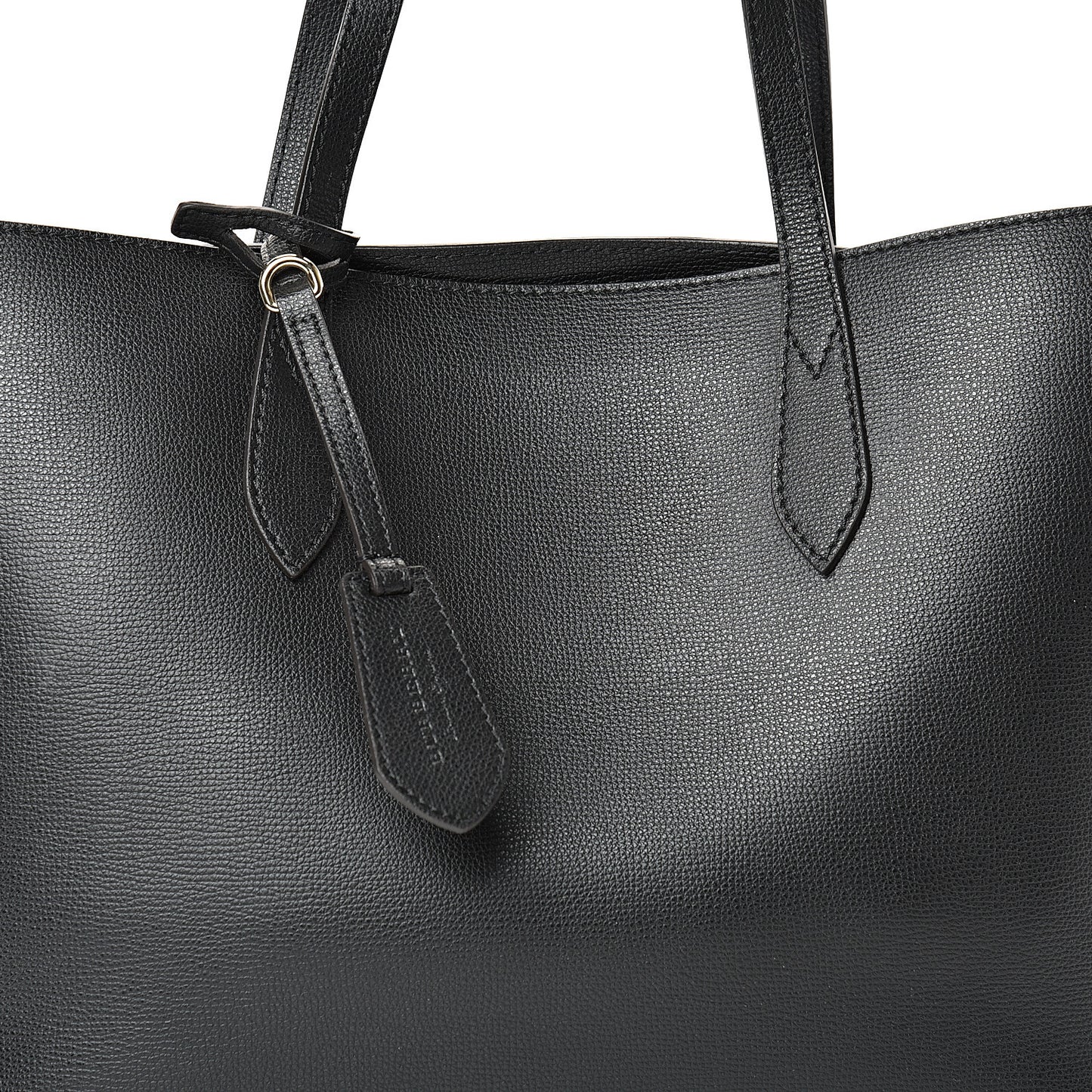 Grainy Calfskin Haymarket Colours Check Medium Zip Tote Black