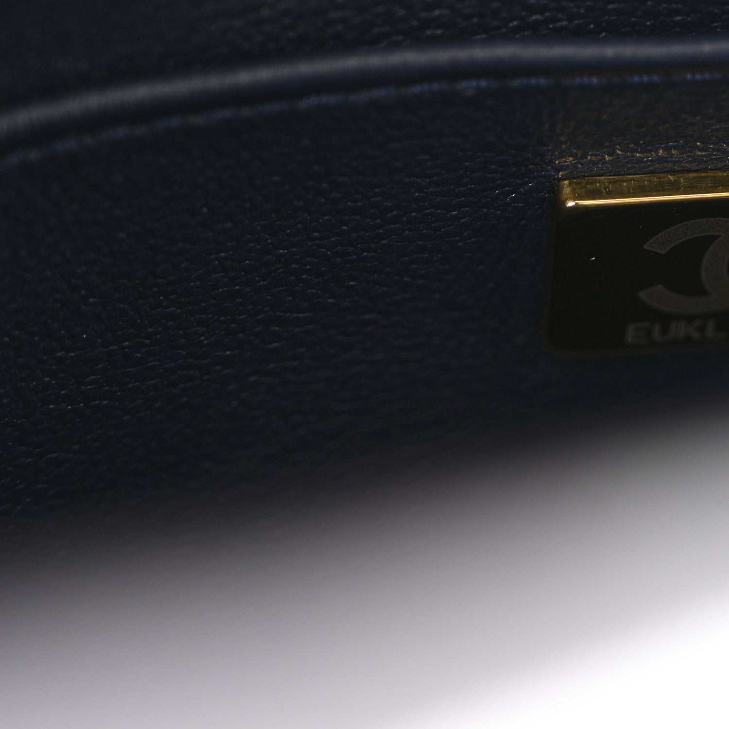 Chanel Shiny Caviar Quilted Mini Top Handle Flap Navy Blue 7 of 15