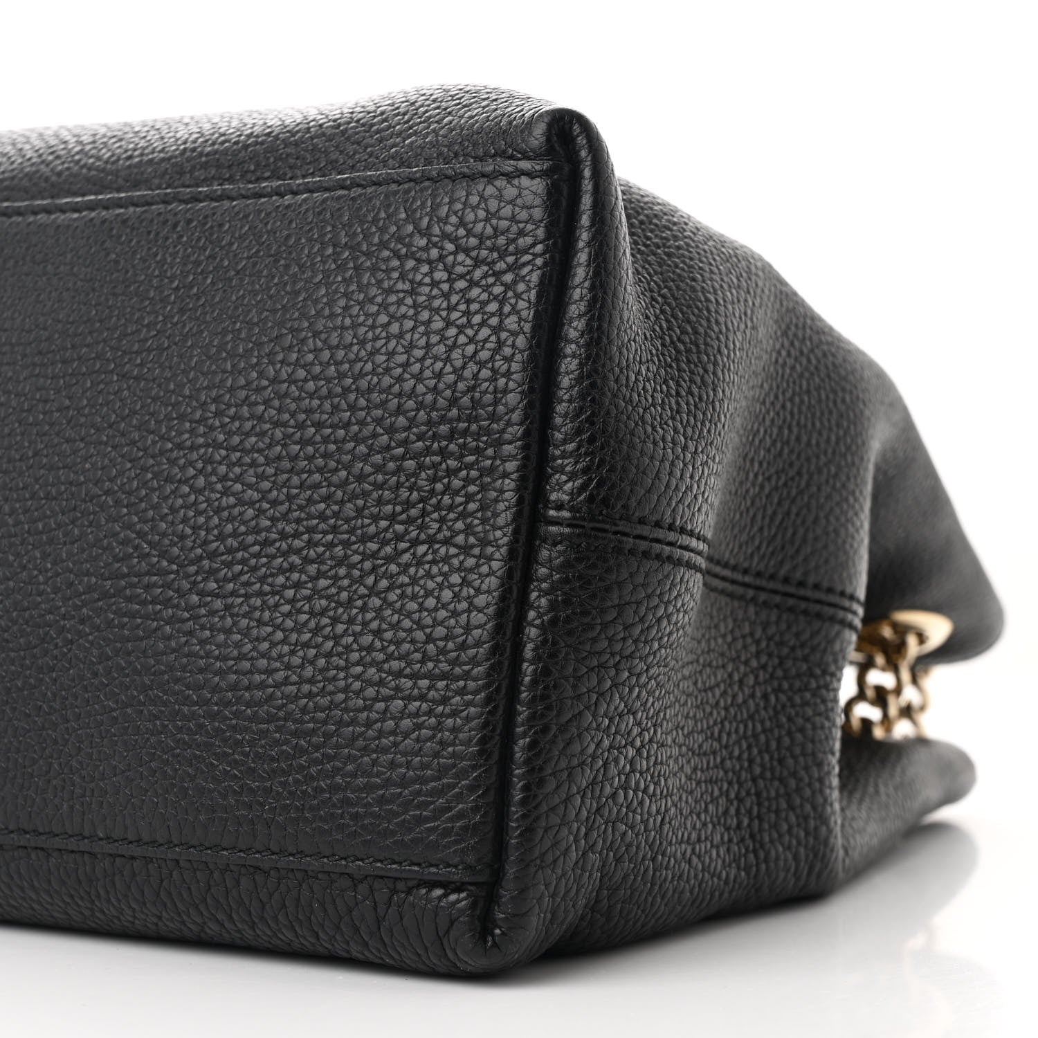 Gucci Pebbled Calfskin Medium Soho Chain Shoulder Bag Black 10 of 10