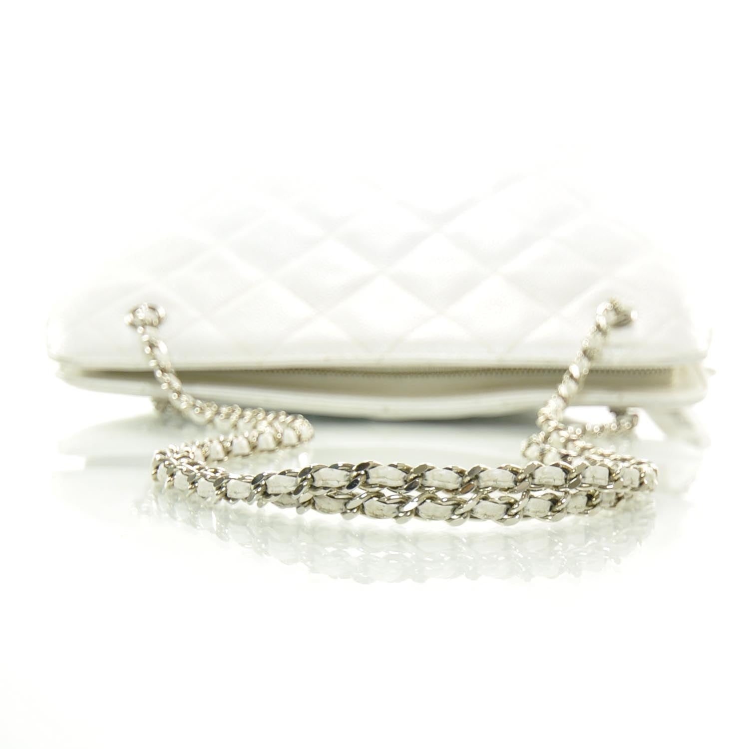 Chanel Caviar Quilted Shoulder Bag White 6 of 10