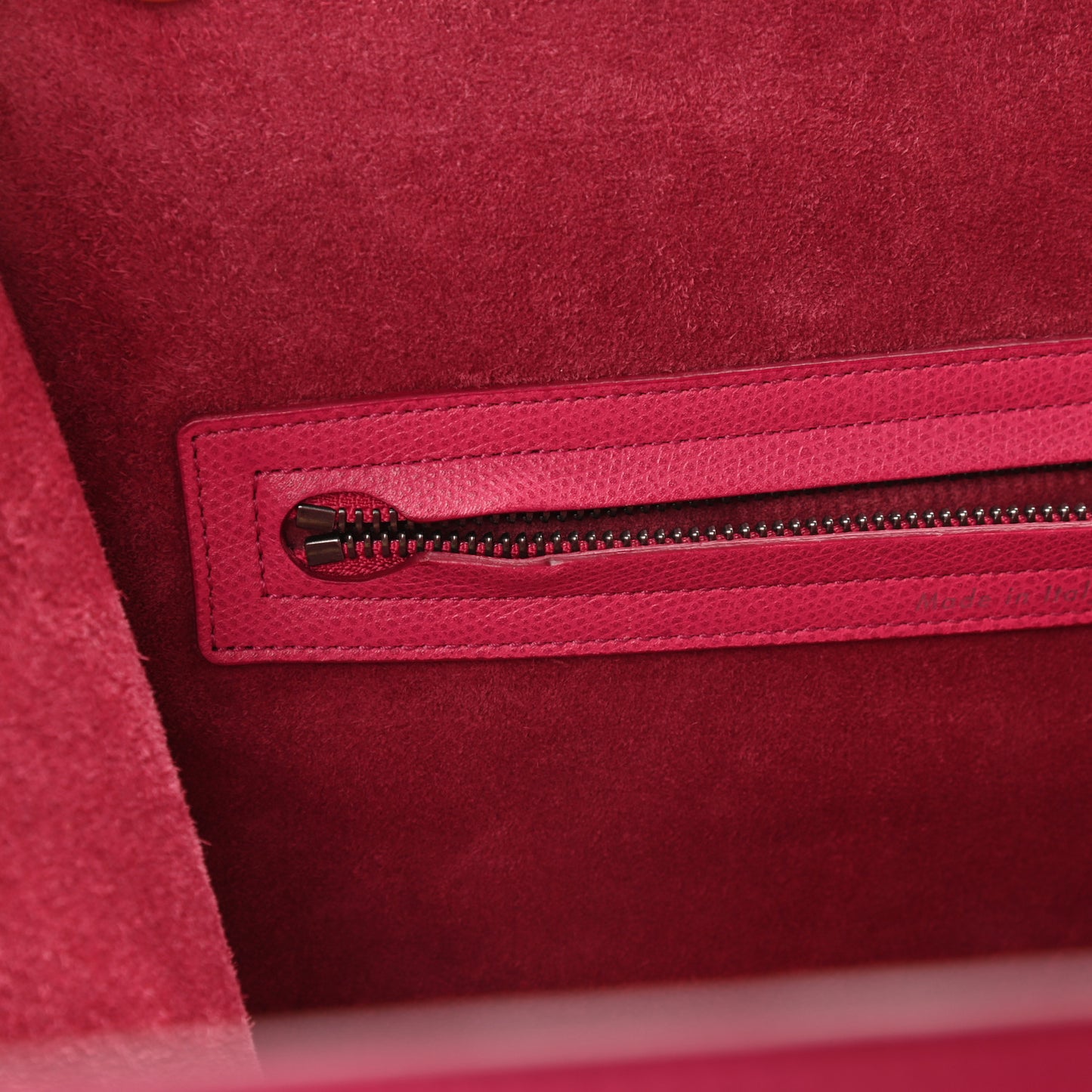 Grained Calfskin Medium Phantom Luggage Fuchsia