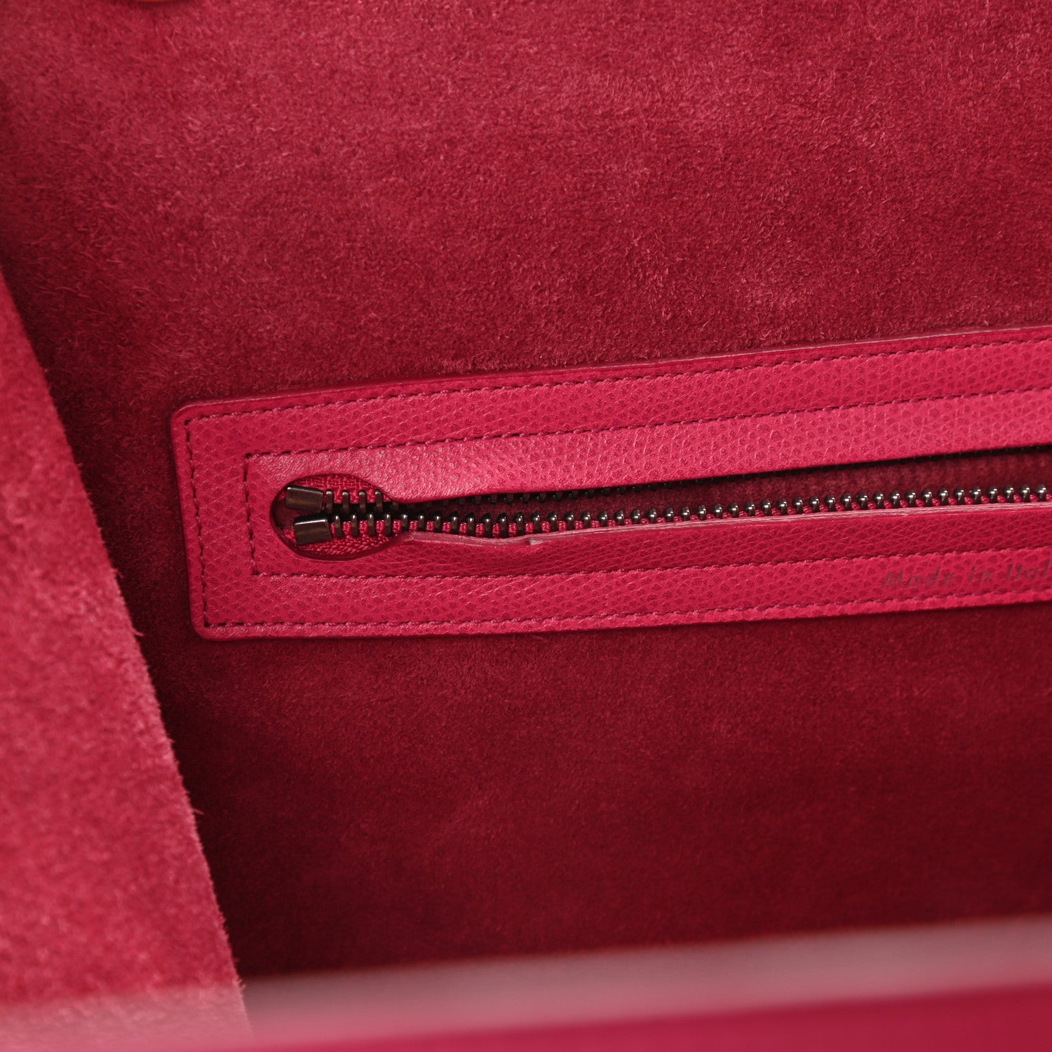 Celine Grained Calfskin Medium Phantom Luggage Fuchsia 10 of 11