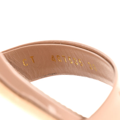 Saint Laurent Patent Calfskin Amber 105 Ankle Strap Sandals 38 Beige 6 of 9