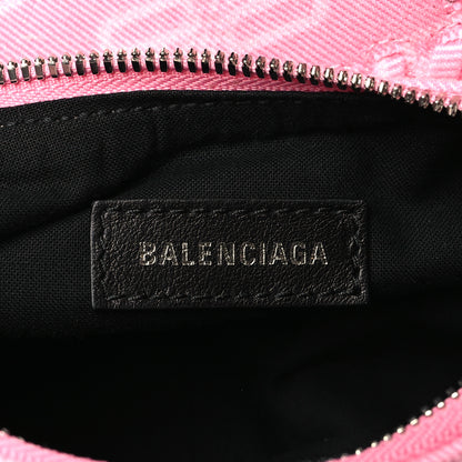 Balenciaga Denim BB Monogram Le Cagole Shoulder Bag XS Pink 6 of 10