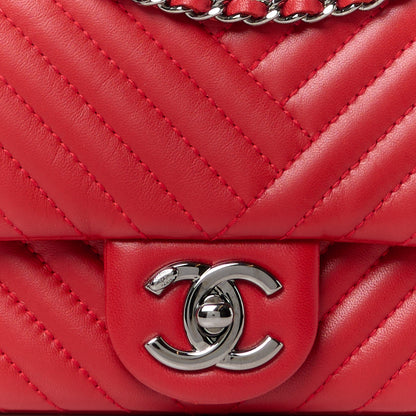 Chanel Lambskin Small CC Crossing Flap Red 9 of 12
