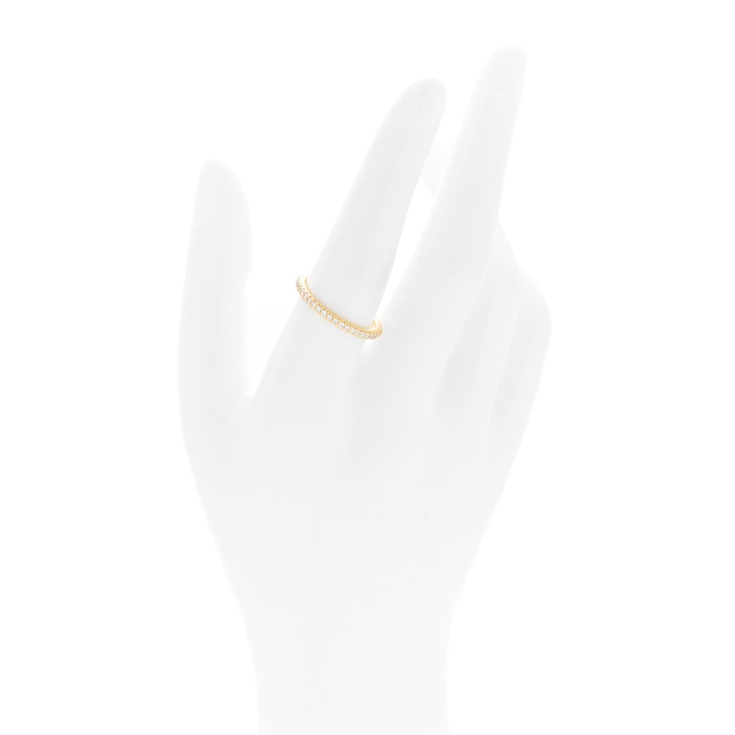 18K Yellow Gold Diamond Soleste Half Eternity Band Ring 57 8
