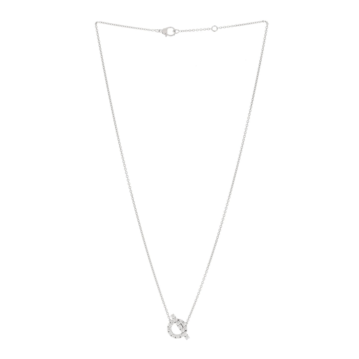 18K White Gold Diamond Finesse Pendant Necklace