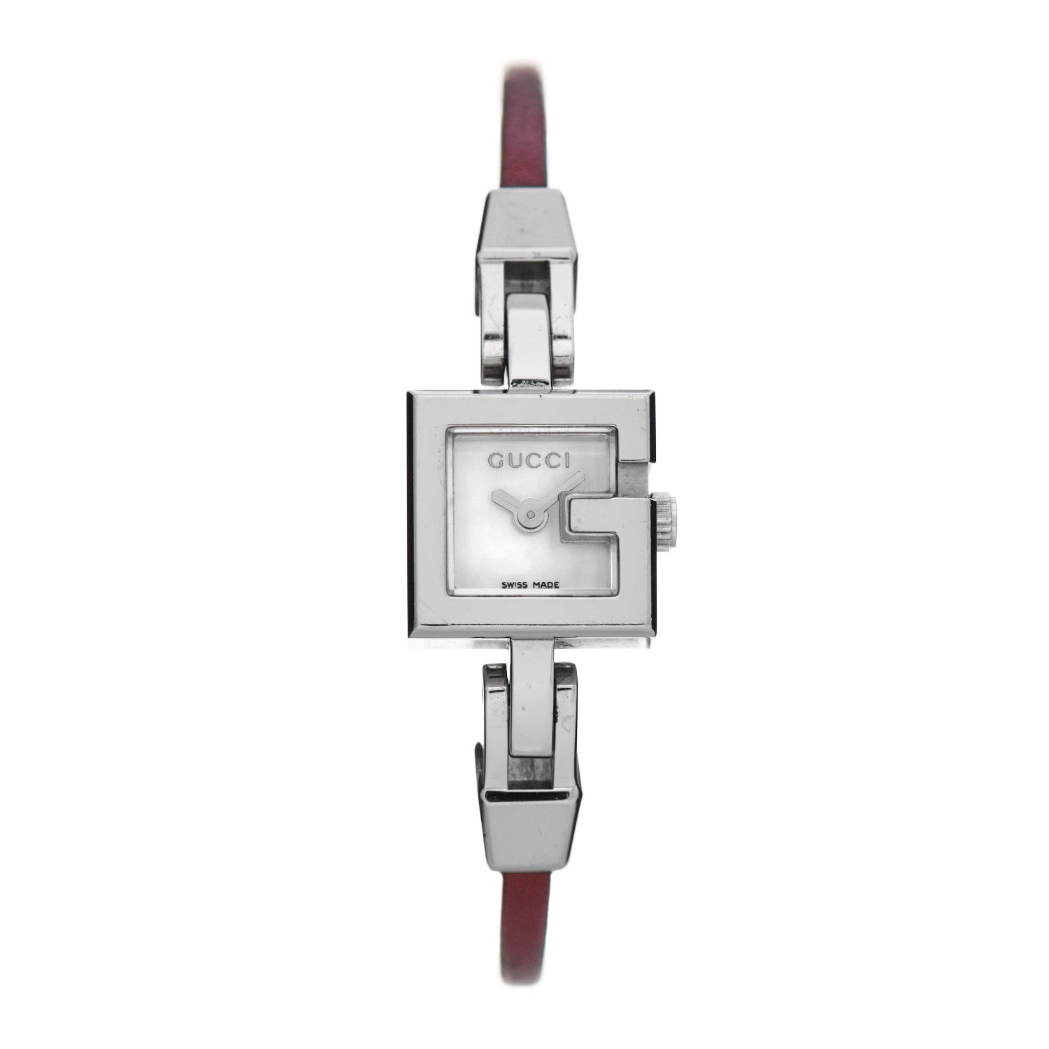Gucci Stainless Steel Calfskin Mother of Pearl 14mm 102 G-Mini Quartz Watch 1 of 7