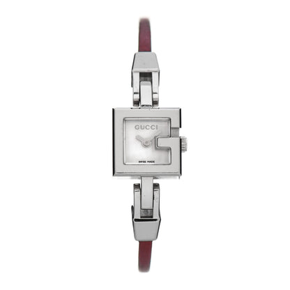 Gucci Stainless Steel Calfskin Mother of Pearl 14mm 102 G-Mini Quartz Watch 1 of 7