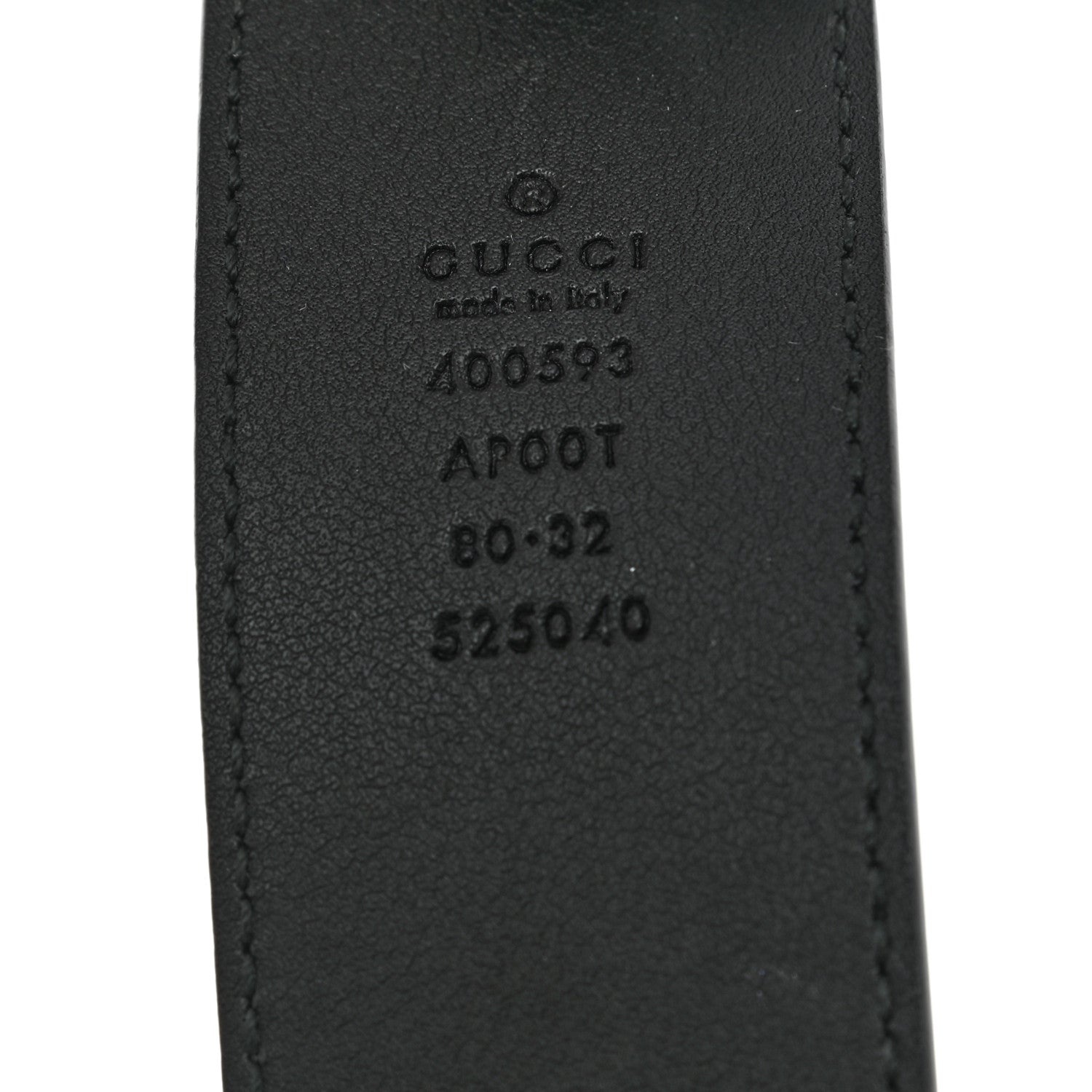Gucci Calfskin Double G 40mm Belt 80 32 Black 3 of 5