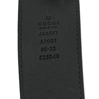 Gucci Calfskin Double G 40mm Belt 80 32 Black 3 of 5