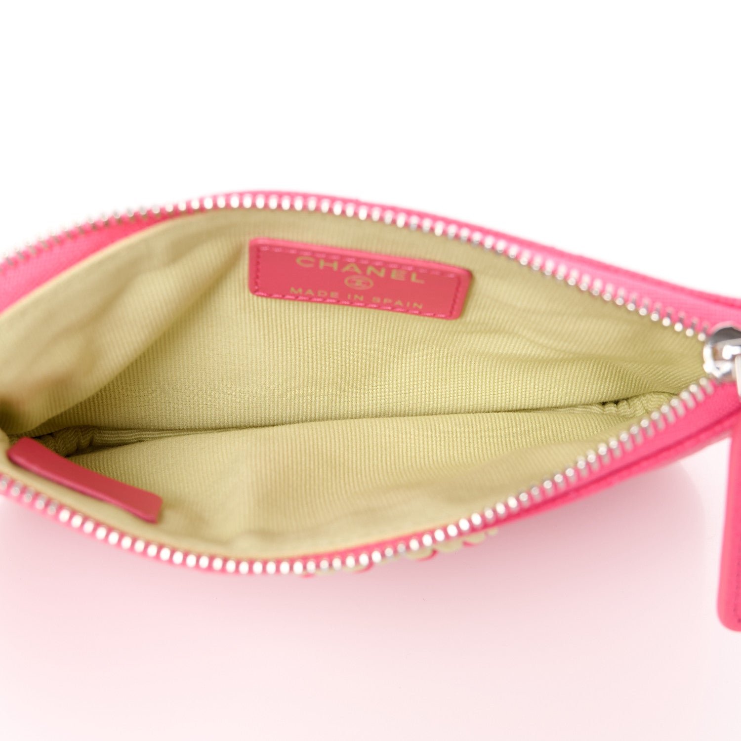 Chanel Caviar Quilted Small Chanel 19 Mini Pouch Dark Pink 5 of 11