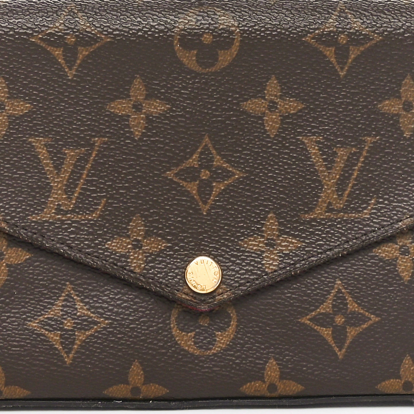 Monogram Pochette Felicie Chain Wallet Fuchsia