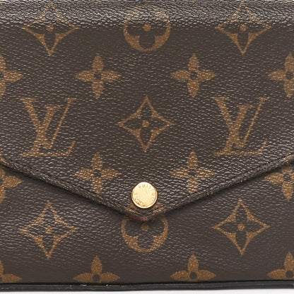 Louis Vuitton Monogram Pochette Felicie Chain Wallet Fuchsia 8 of 12