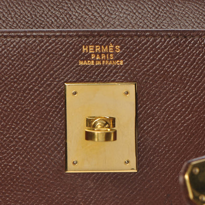 Hermes Courchevel Kelly Retourne 32 Chocolate 8 of 44