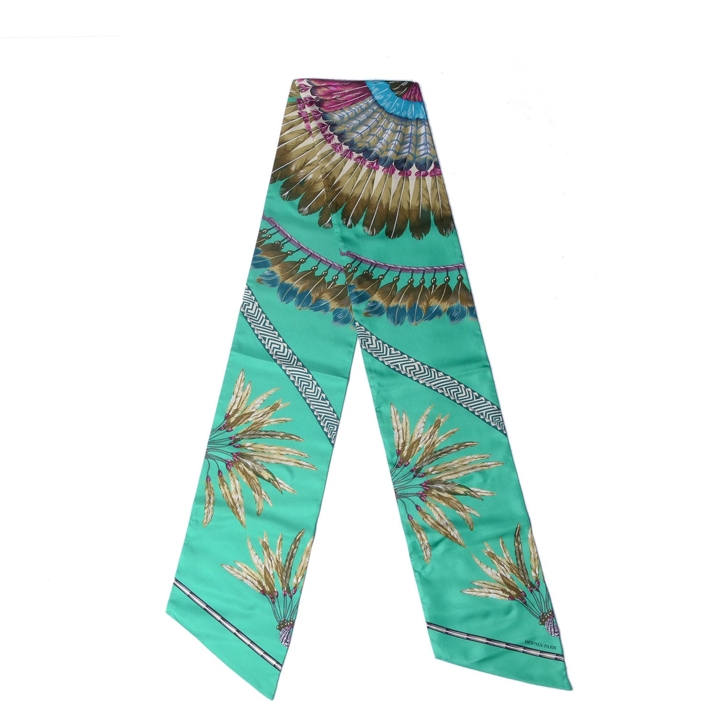 Silk Brazil Maxi Twilly Green