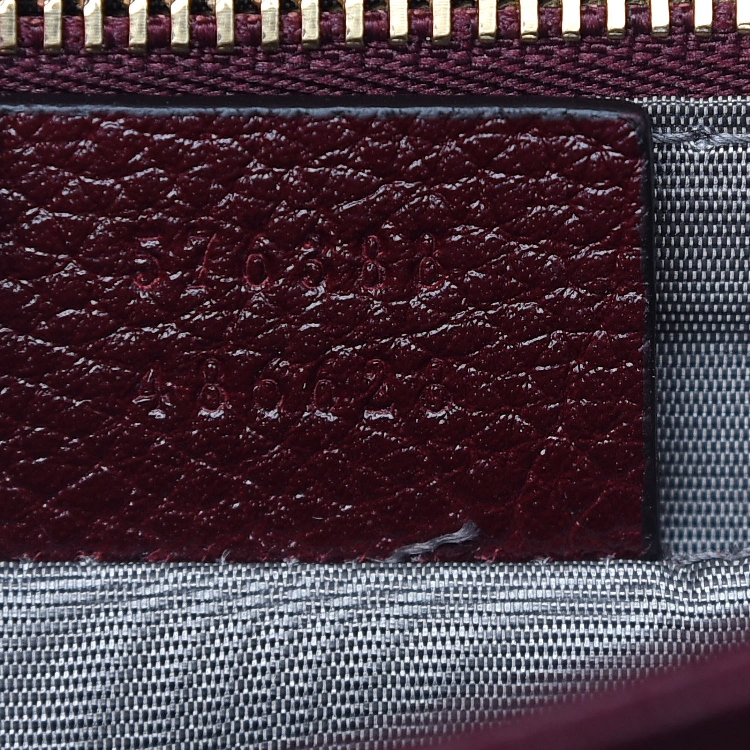Gucci Grainy Calfskin Small Zumi Shoulder Bag Vintage Bordeaux 7 of 9