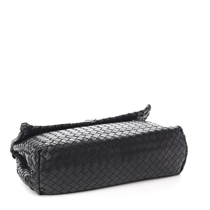 Bottega Veneta Nappa Intrecciato Flap Shoulder Bag Black 3 of 11