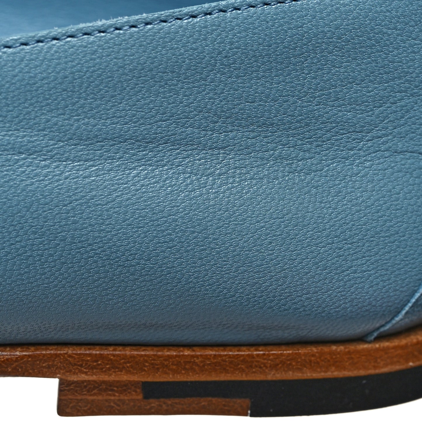 Goatskin Womens Ancora Moccasin Loafers 37 Bleu Dorset