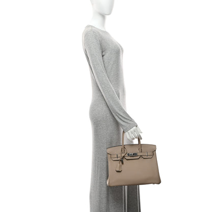 Hermes Togo Birkin 30 Gris Tourterelle 2 of 10