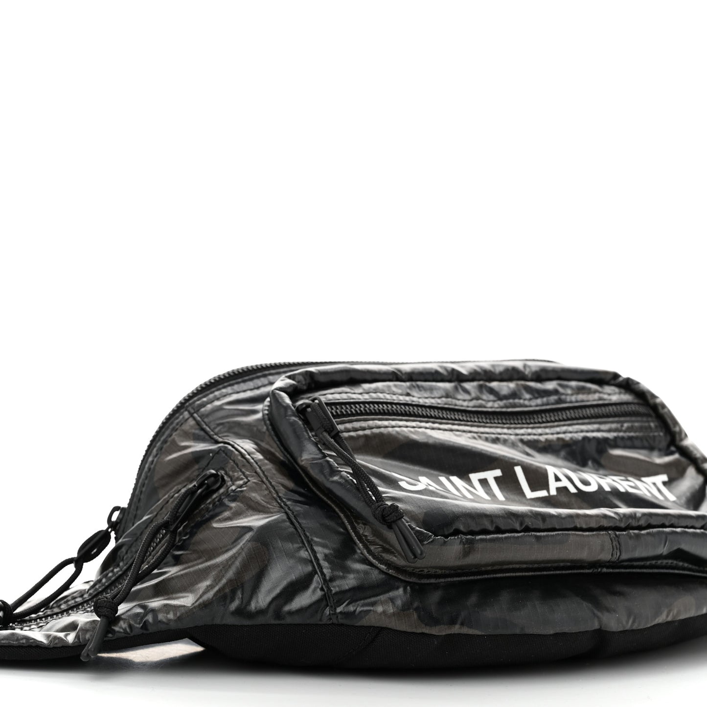 Nylon Camouflage Logo Ripstop Body Belt Bag Kaki