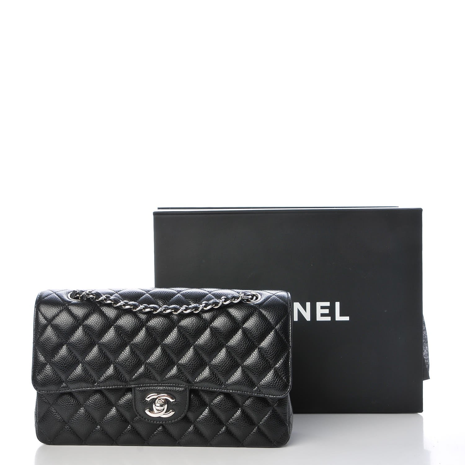 Chanel Caviar Quilted Medium Double Flap Black 8 of 8