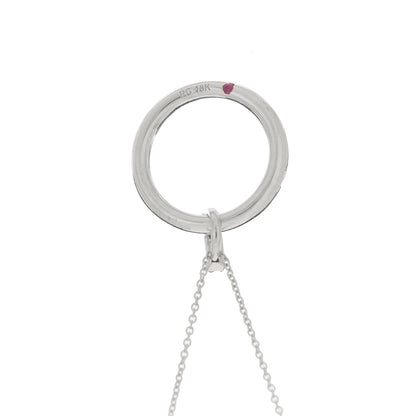 Roberto Coin 18K White Gold Diamond Circle Pendant Necklace 5 of 5