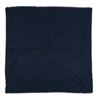 Christian Dior Wool Silk Oblique Shawl Blue 1 of 3