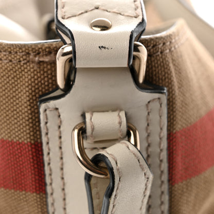 Burberry Canvas Mega Check Small Ashby Hobo White 10 of 12