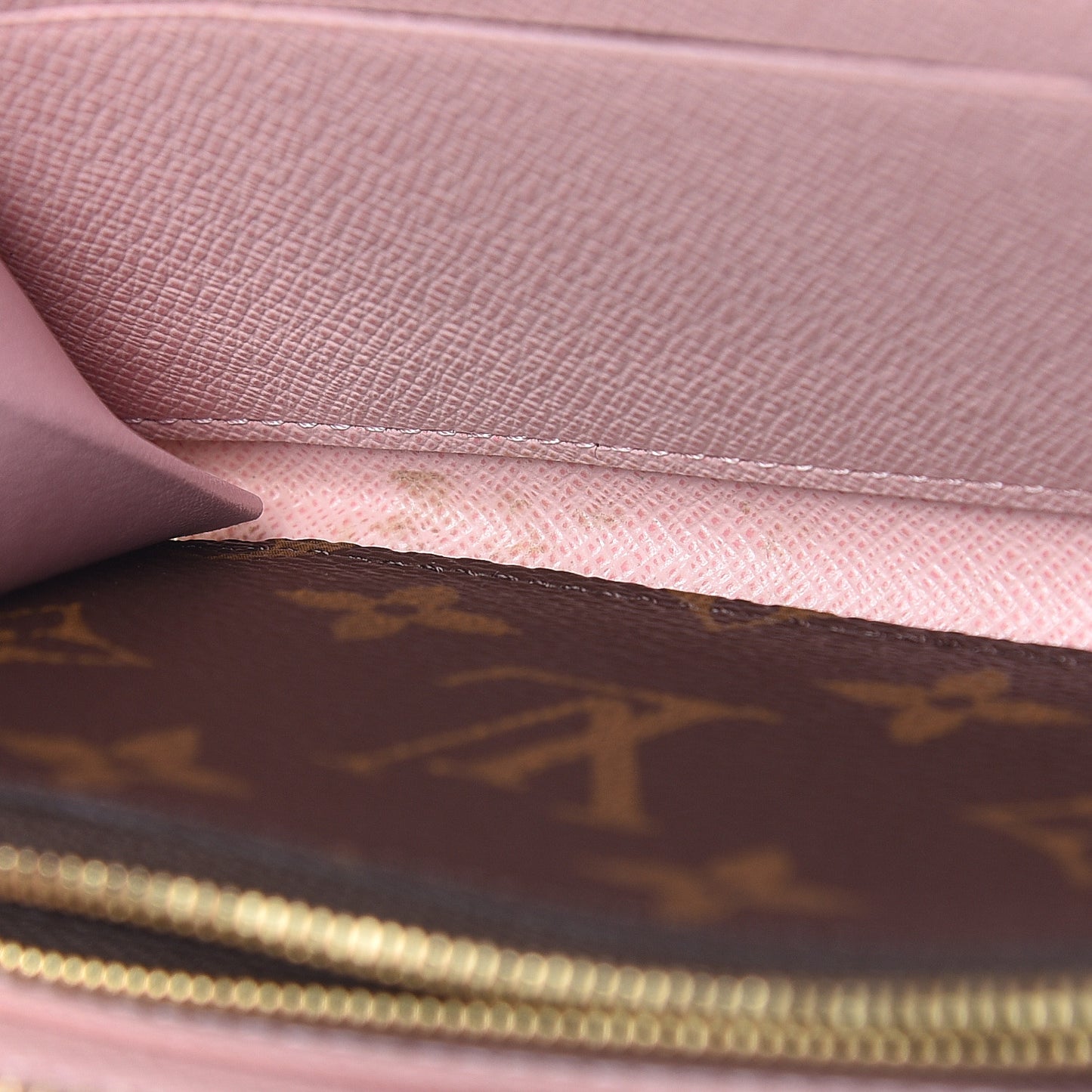 Monogram Clemence Wallet Rose Ballerine
