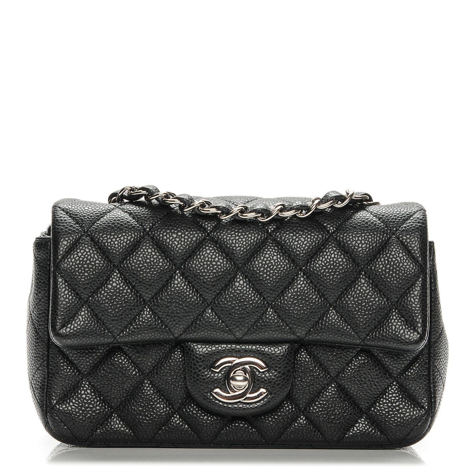 Chanel Caviar Quilted Mini Rectangular Flap Charcoal 1 of 7