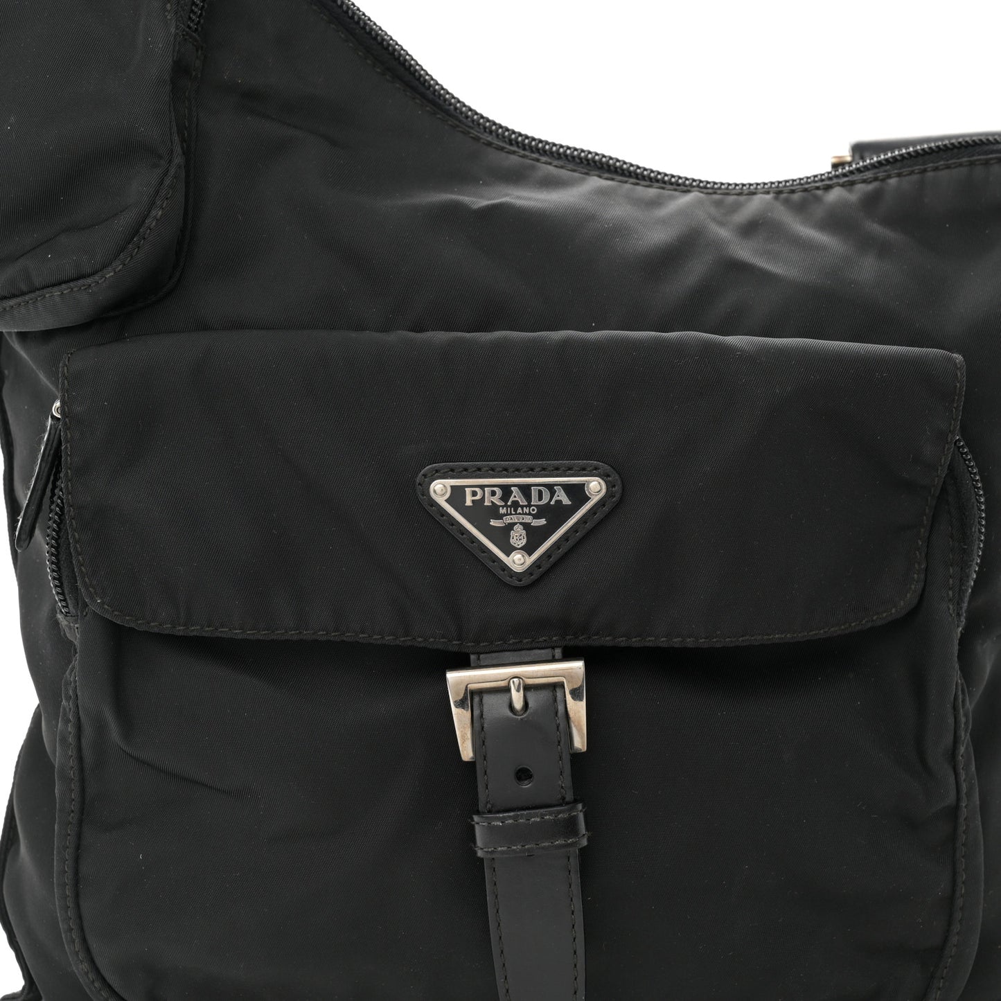 Nylon Vela Sling Messenger Bag Black