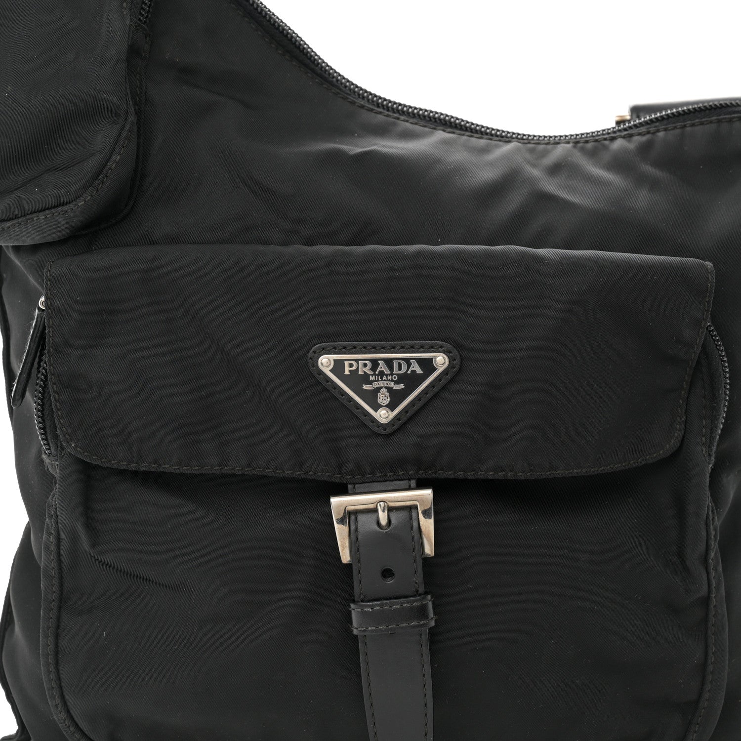 Prada Nylon Vela Sling Messenger Bag Black 8 of 12